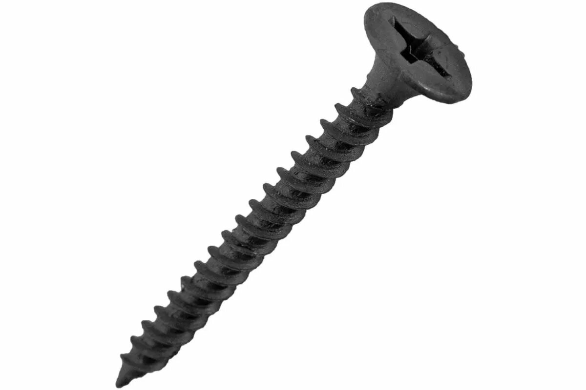 Саморез техпром частая резьба (по металлу), черный, (3,5X41) 1кг.
