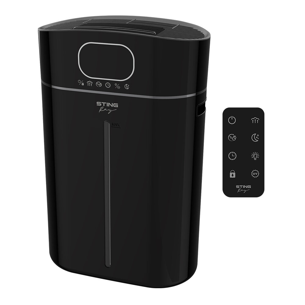 Увлажнитель воздуха ультразвуковой STINGRAY ST-HF515A антивирусная УФ - лампа черный