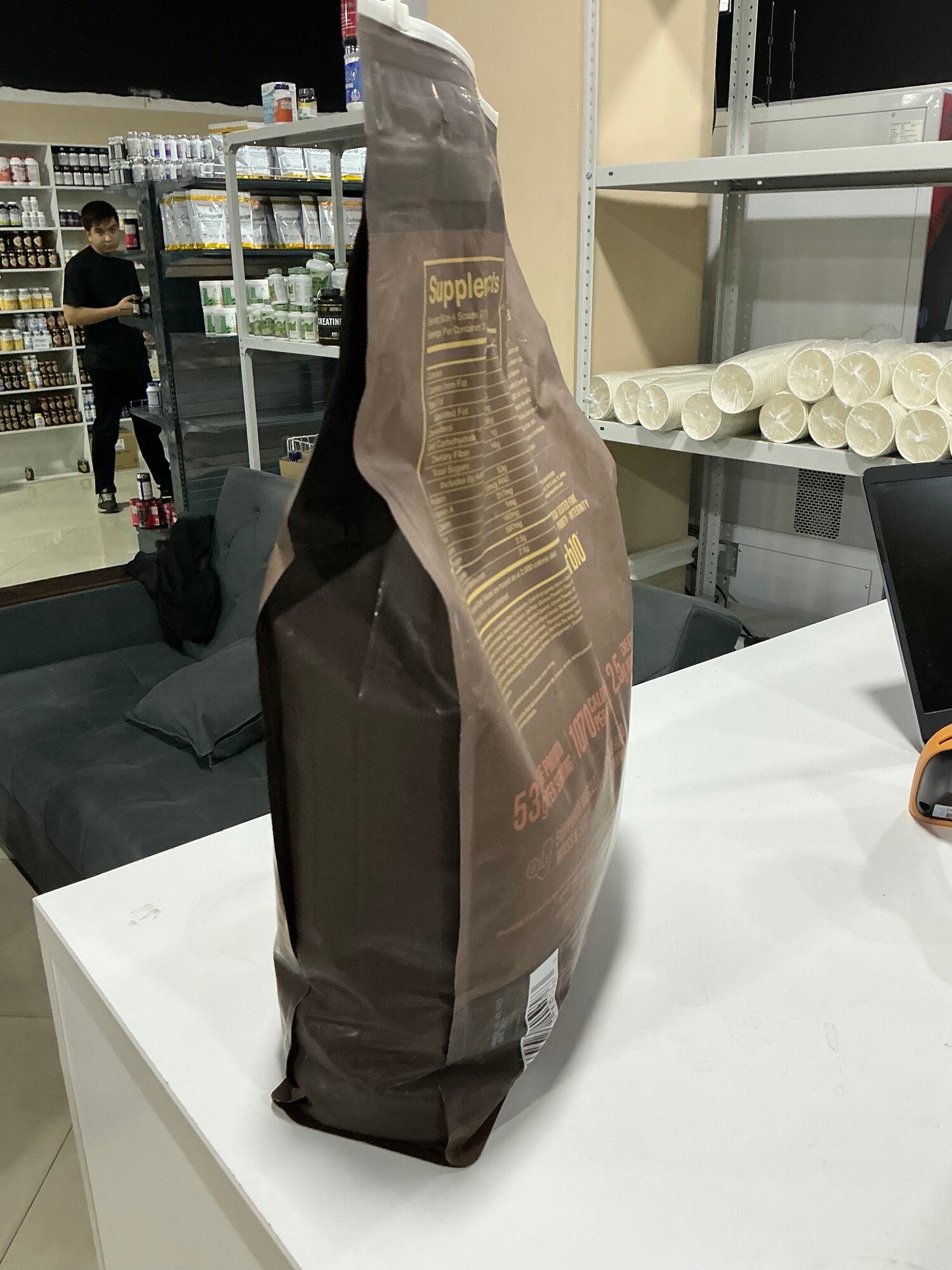 RAW Mass gainer BUM seria 5,44kg вкус шоколад для набора массы — фото 1