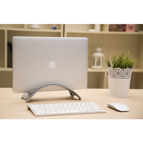 фото Подставка для ноутбуков mypads и планшетов из алюминия bookarc twelve south (цвет silver) в стиле apple для всех моделей с шириной до 18 мм a15724