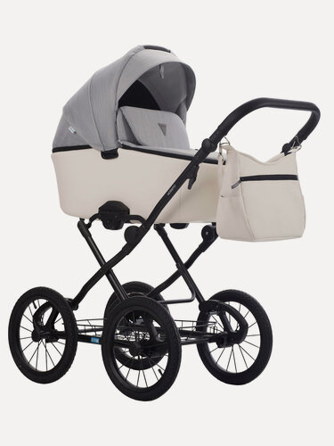 Изображение товара Коляска детская универсальная 2 в 1 Aroteam Moreno SL NEW, всесезонная, с большими надувными колесами, 07 серо-белая