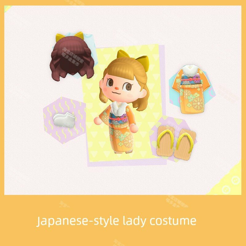 Костюм Японской Леди для Animal Crossing - Аксессуар Nintendo Switch, Набор для ДИИ с Полным Иллюстрированным