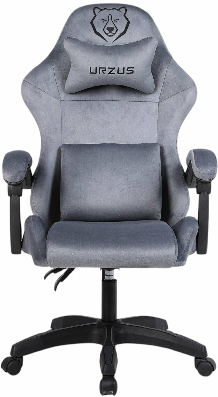 Кресло компьютерное игровое URZUS Grizzly Grey ткань (UR-7351119)