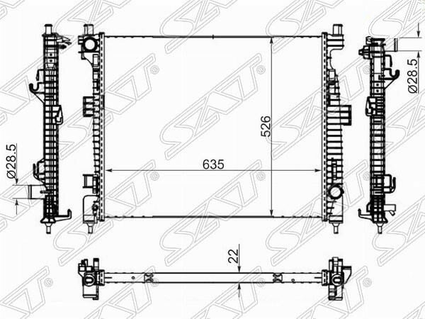 Радиатор SAT JP0005 Jeep Grand Cherokee 10-18