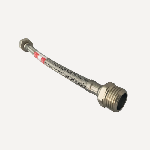 Изображение товара Гибкая подводка Tucai 1/2"-1/2", 20см, в стальной оплетке, внутренняя резьба-наружная резьба