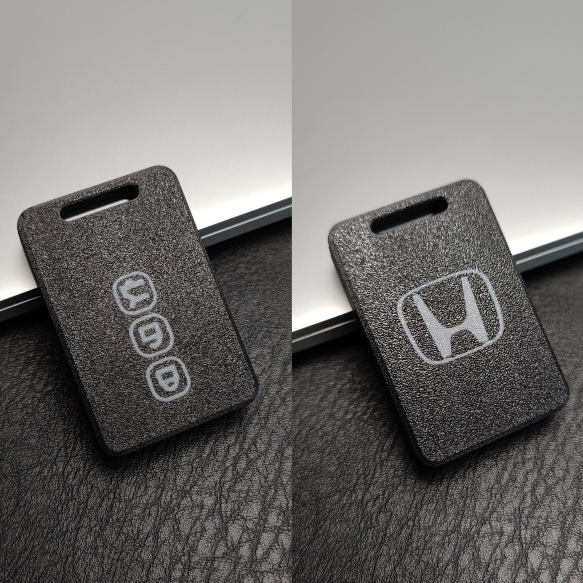 3D-печатный черно-серый трехкнопочный чехол для ключа Honda Civic, Accord, CR-V