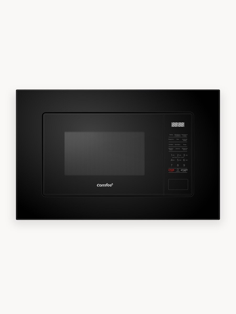 Встраиваемая микроволновая печь Comfee CBM2010B,20Л,700 Вт,6 программ,10 ур. мощн, сенсорное управление, дисплей, черный