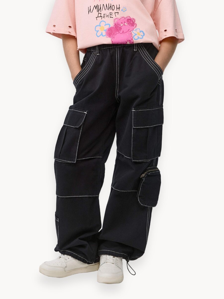 Джинсы Sela, размер 122, черный