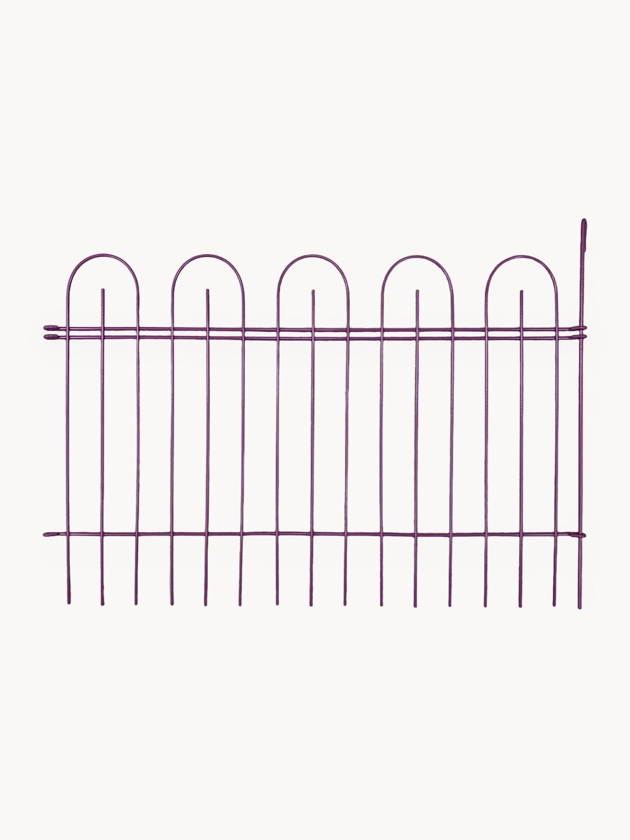 Ограждение декоративное, 63х40х4см 5 секций / садовый заборчик/ декоративный заборчик