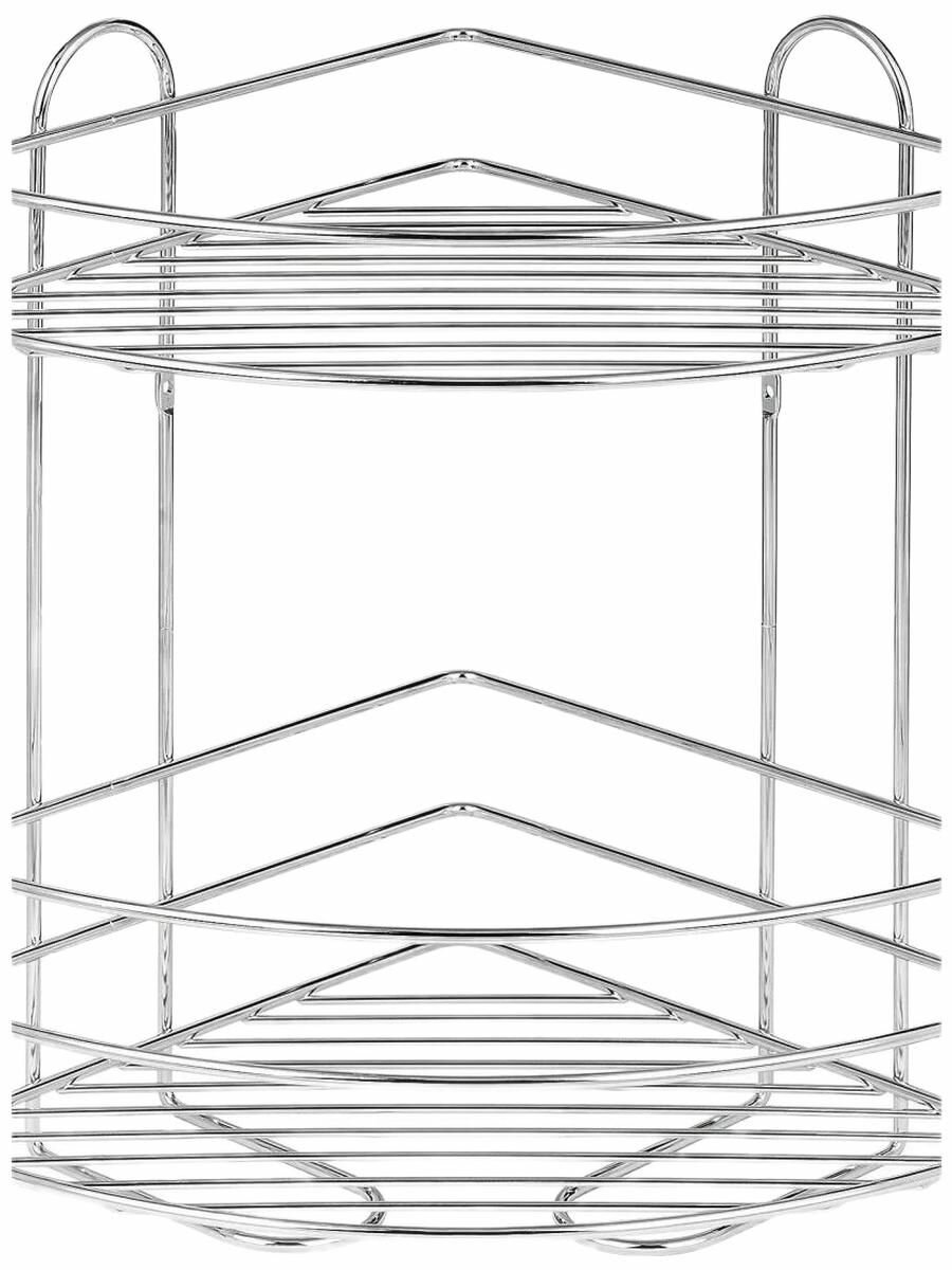 Полка подвесная угловая для ванны хром