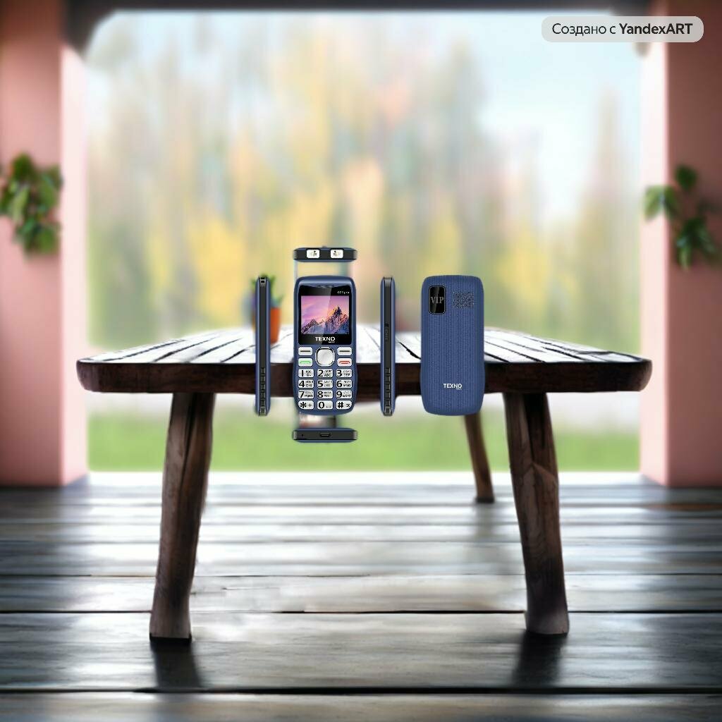 Texno Max 023 Pro кнопочный телефон, телефон с двумя SIM, синий — фото 1