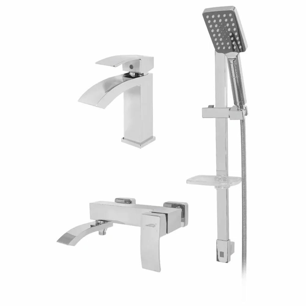 Набор для ванны 3 в 1 Hansberge H7077C, хром