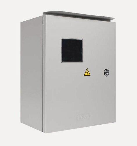 Изображение товара Щит с монтажной панелью ЩМП 370х325х180 окно козырек металл IP55 крзми