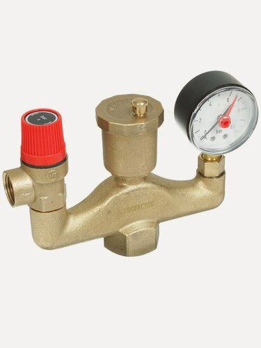 Изображение товара Группа безопасности для отопительного котла ProFactor 1 дюйм, Ш-образная, 3 бар, артикул PF BS 574