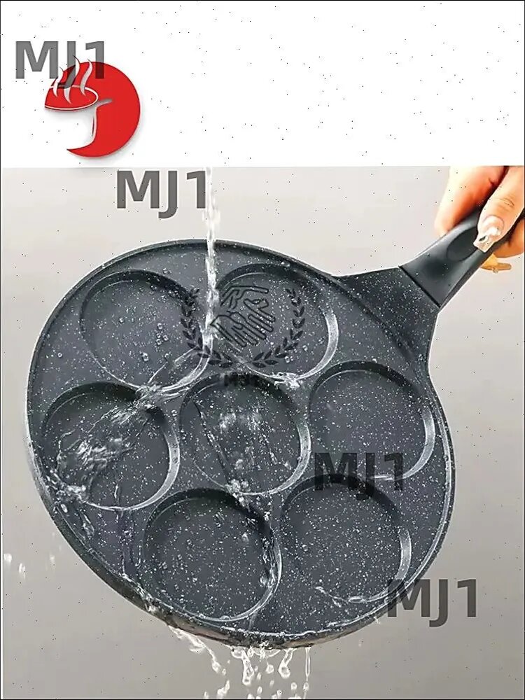 Сковорода для оладий MJ1, 26 см, алюминий, с фиксированной ручкой, антипригарное покрытие