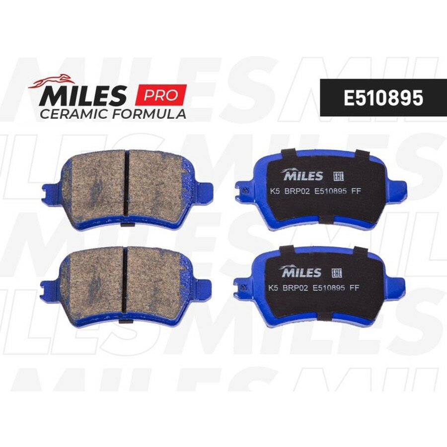 MILES E510895 Колодки тормозные DONGFENG GLORY 580/JETTA VS5/VS7/LIFAN MYWAY зад. Ceramic PRO