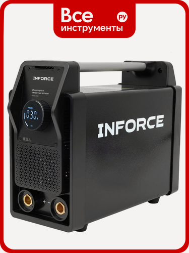 Изображение товара Инверторный сварочный аппарат Inforce IMMA-200S: профессиональная модель с дисплеем, синергией и антизалипанием, мощност