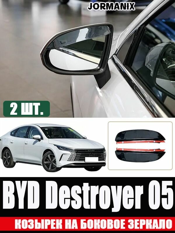 Козырек на боковое зеркало BYD Destroyer 05 / Защитный козырек от дождя на зеркало заднего вида / Тюнинг аксессуары для BYD Destroyer 05