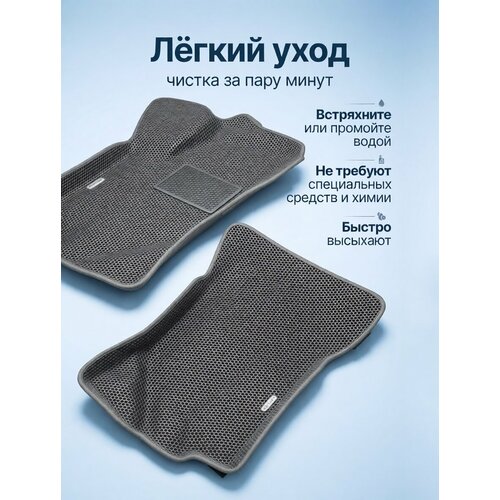 фото Автомобильные коврики ева / eva с бортами 3d для hyundai accent 2 1999-2012 / хендай акцент сер. граф, подпятник + 2лого gallex