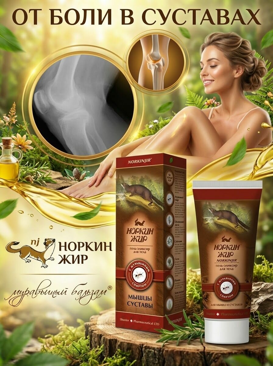 Гель-эликсир от боли в суставах "норкин ЖИР" 70 г