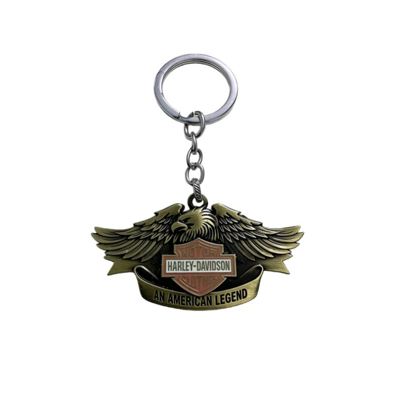 Брелок для мотоцикла из сплава, с логотипом, маленький подарок для фанатов Harley Davidson, copper