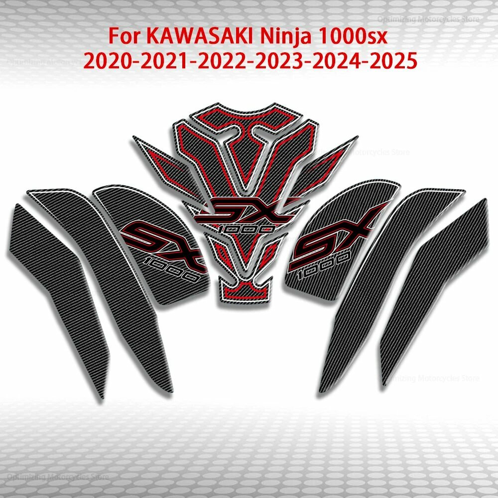 Для KAWASAKI Z1000 SX Ninja 1000sx 2020-2025 2024 2023 2022 2021 наклейка на бак мотоцикла 3D B2