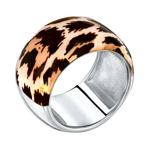фото Кольцо diamant online, серебро, 925 проба, родирование, эмаль, размер 19, микс