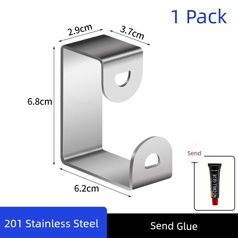Кухонный настенный держатель из нержавеющей стали 201 с клеевым креплением, глянцевое покрытие, комплект из 1 шт. для