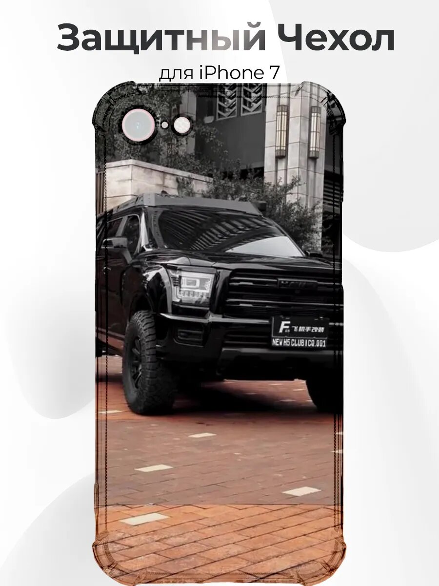 Чехол с принтом iPhone 7/8/SE 2 Ford F-150 Raptor чёрный