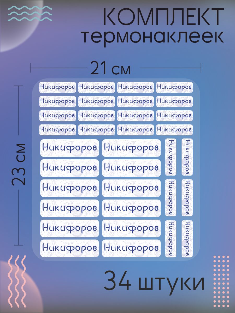 Термобирки фамильные Никифоров