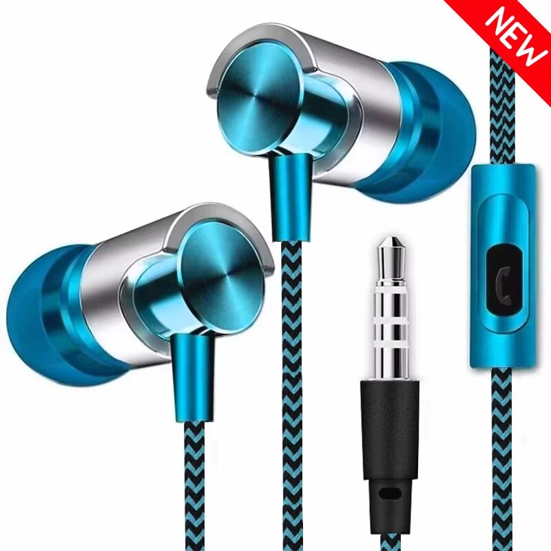 Проводные наушники HiFi Blue 3.5MM