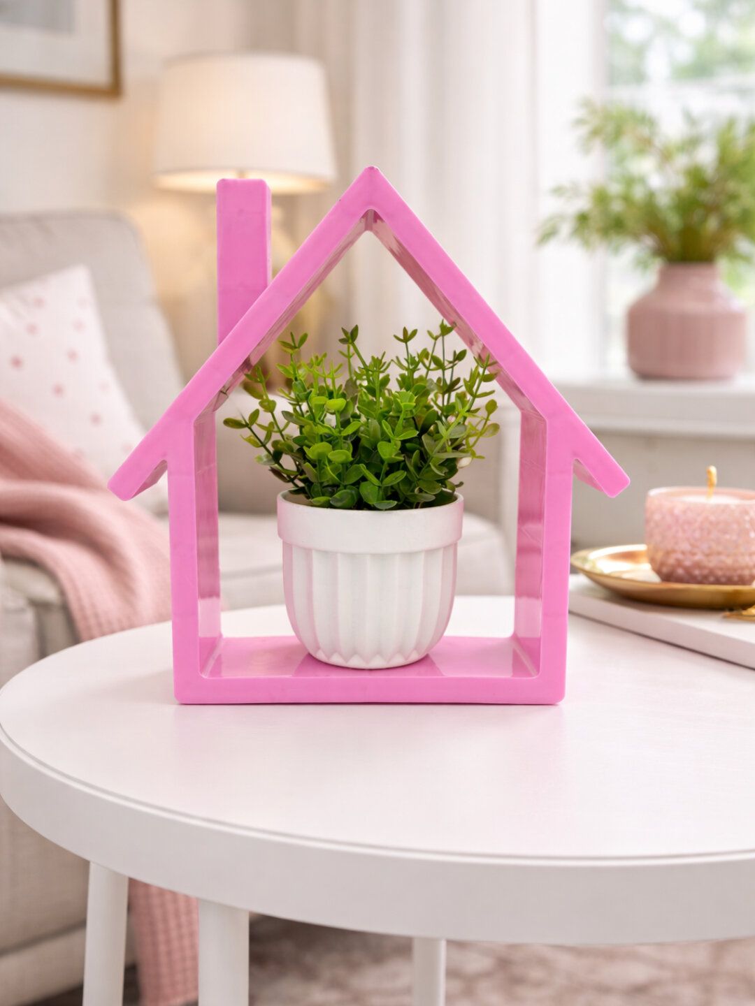 Искусственный цветок с фигурой для интерьера — фото 1