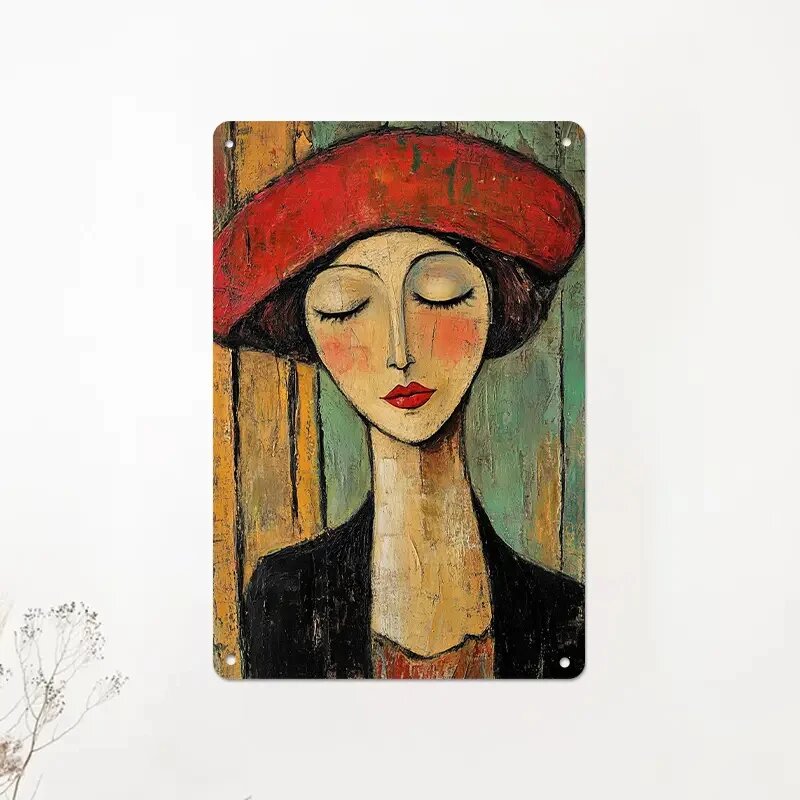 Абстрактный женский портрет, живопись 20x30см, Цвет: 14