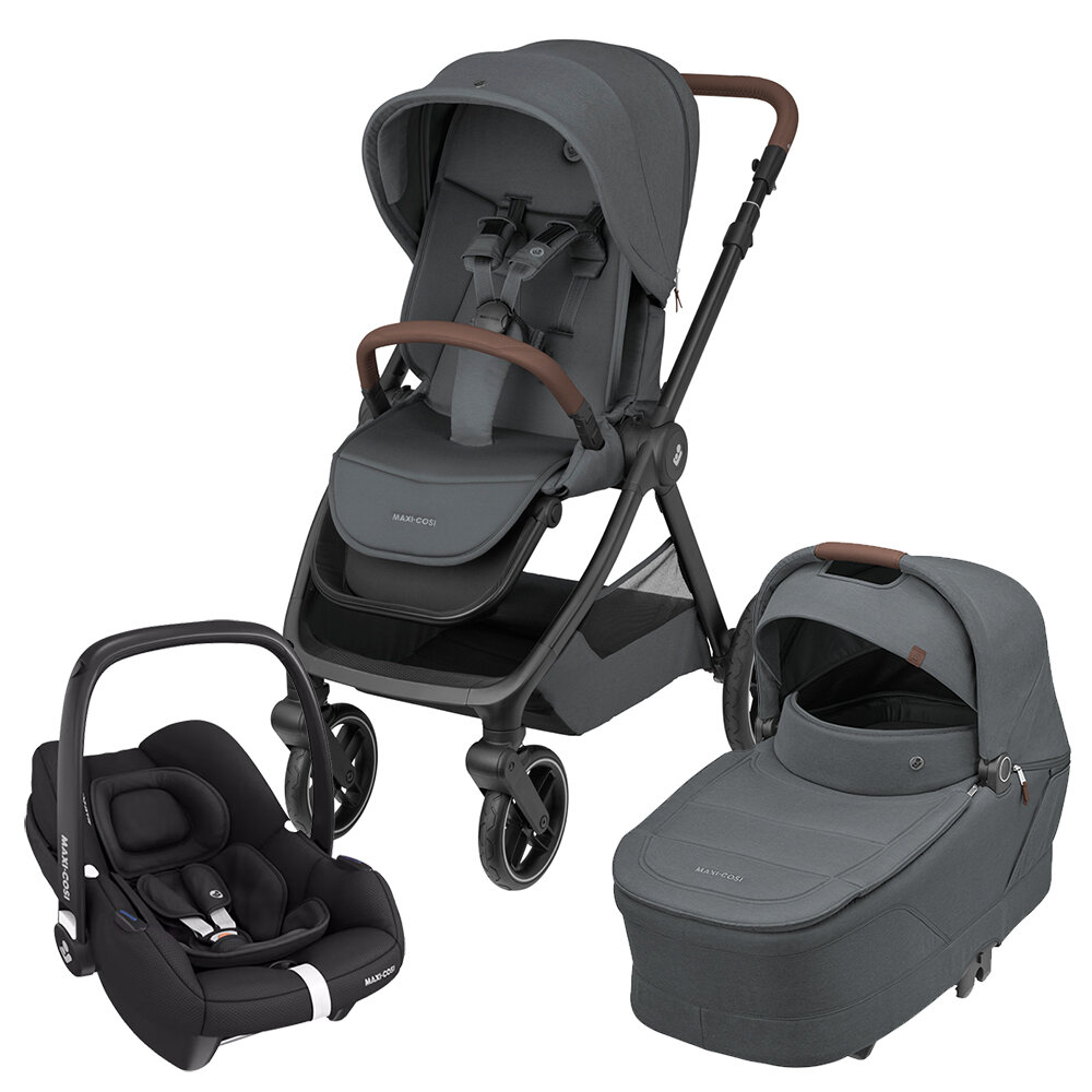 Детская коляска 3в1 Maxi-Cosi Oxford Plus + CabrioFix, цвет Twillic Graphite (Графитовый)