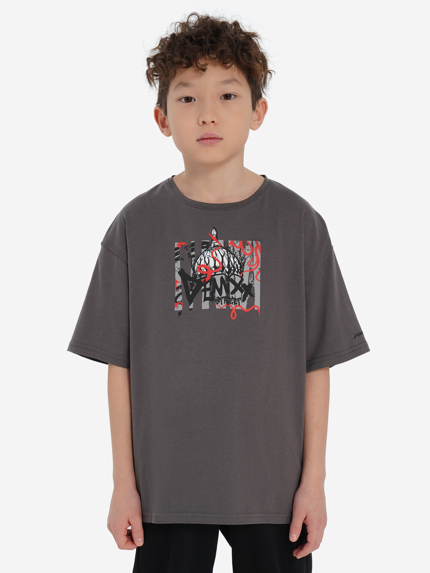 Футболка Demix, размер 164-170, темно-серый — фото 1