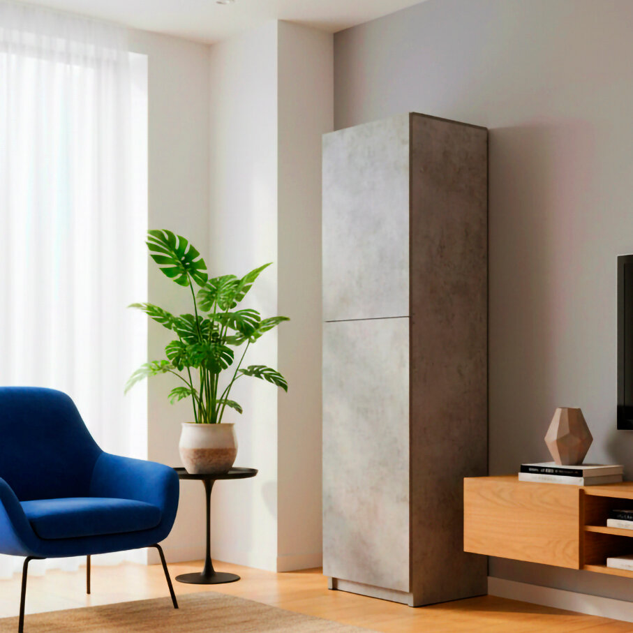 Шкаф лофт Большой 250×65×50 см, для спальни, прихожей и гостиной, высокий вместительный шкаф для одежды и хранения