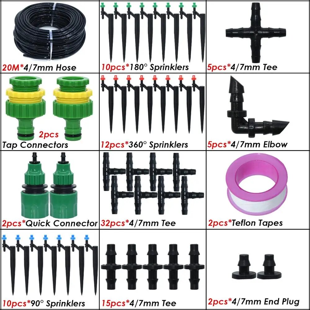 Комплект микрокапельного орошения SPRYCLE 25М Черный, SPL11-KIT08-20M