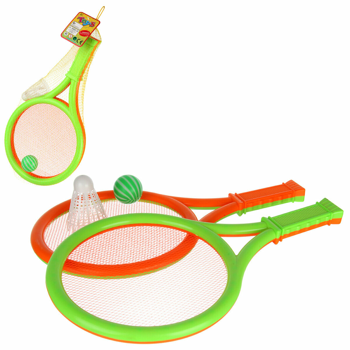 Набор ракеток для бадминтона "Veld Co", с мячиком и воланчиком, 2 ракетки