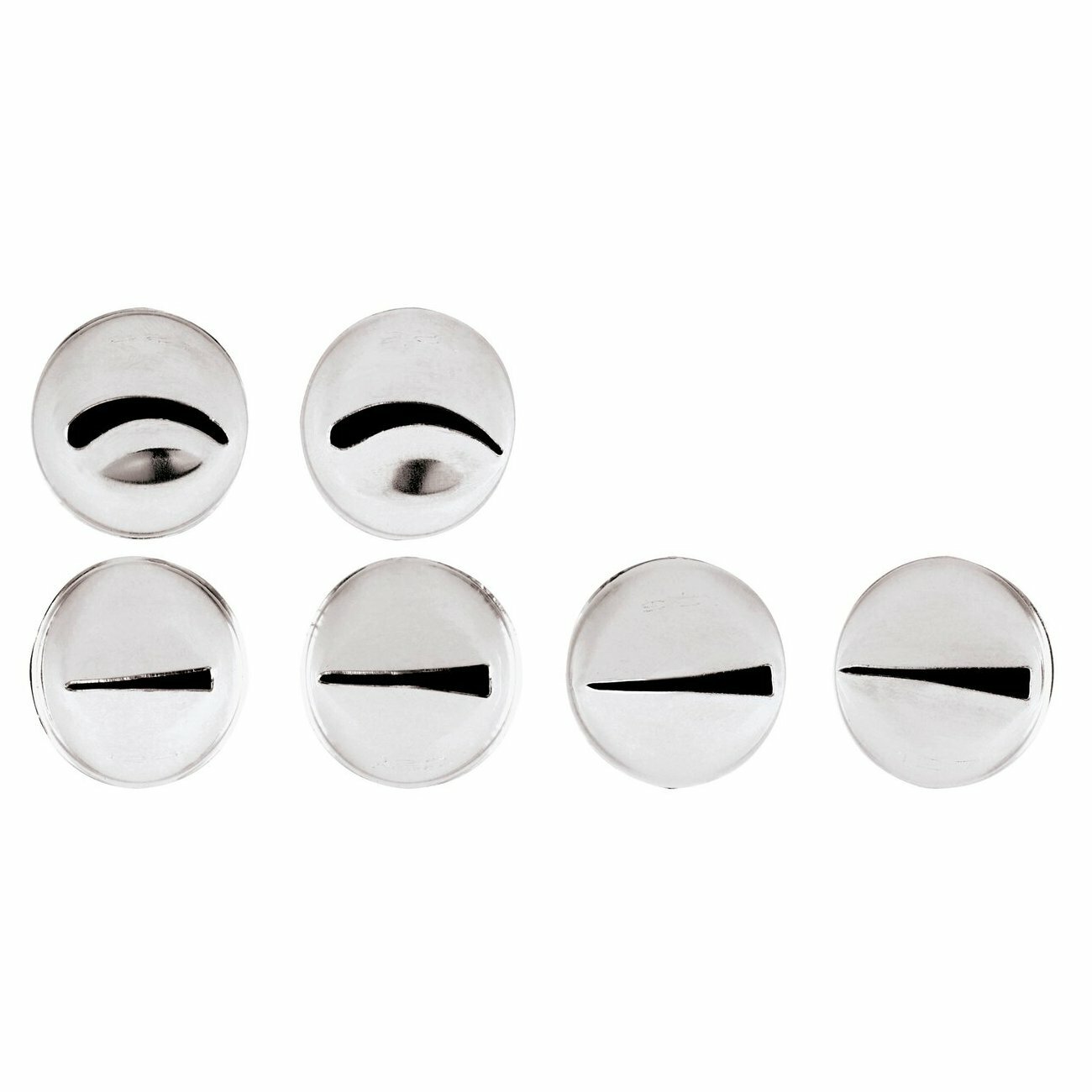 Набор кондитерских насадок №8, 6 штук, D основания 25 мм, нерж. сталь, Paderno.