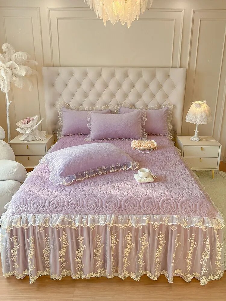 AiWinsure Покрывало Korean velvet bedspreads, Вельбоа с размерами: 200 см х 150 см