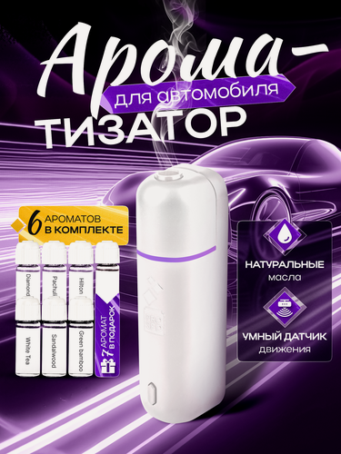 Изображение товара Ароматизатор в машину, А807 белый, беспроводной, 5мл, 6шт, PROSFD