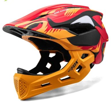 BATFOX детский полнолицевой велосипедный шлем