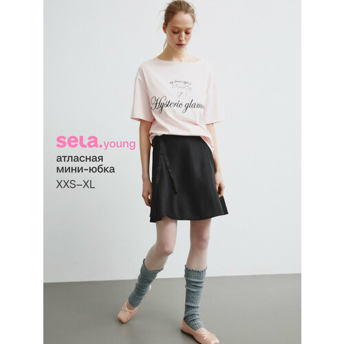 фото Юбка sela, размер xs, черный