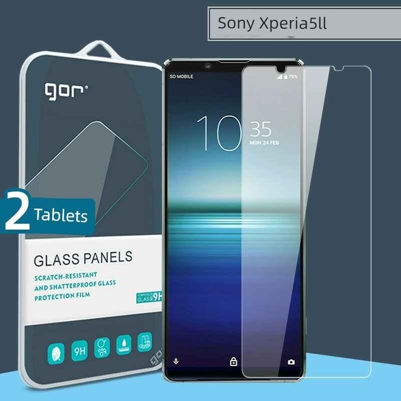 Защитное стекло для Sony Xperia 5 II с кромкой Corning 0.3, 2 шт, противопылевое и устойчивое к царапинам