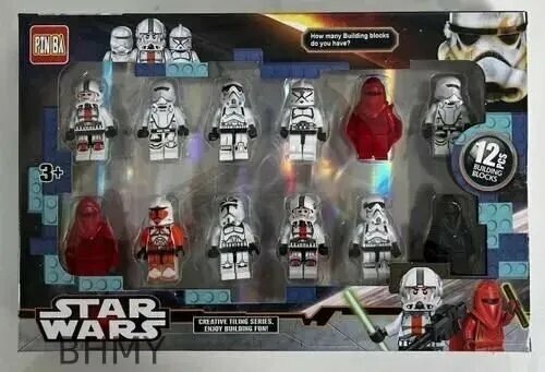 Набор фигурок для конструктора Звездные Войны (Star Wars), 12 штук