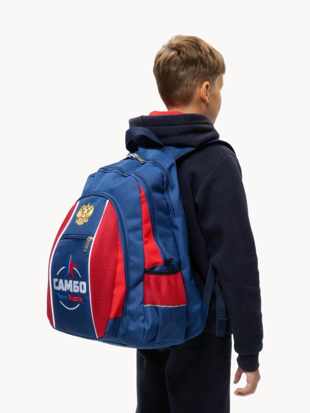 Спортивный большой рюкзак сумка для Самбо с вышивкой на тренировку