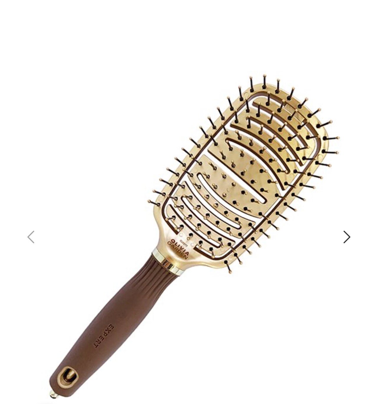 Щетка массажная Olivia Garden EXPERT CARE FLEX Nylon Bristles Gold&Brown