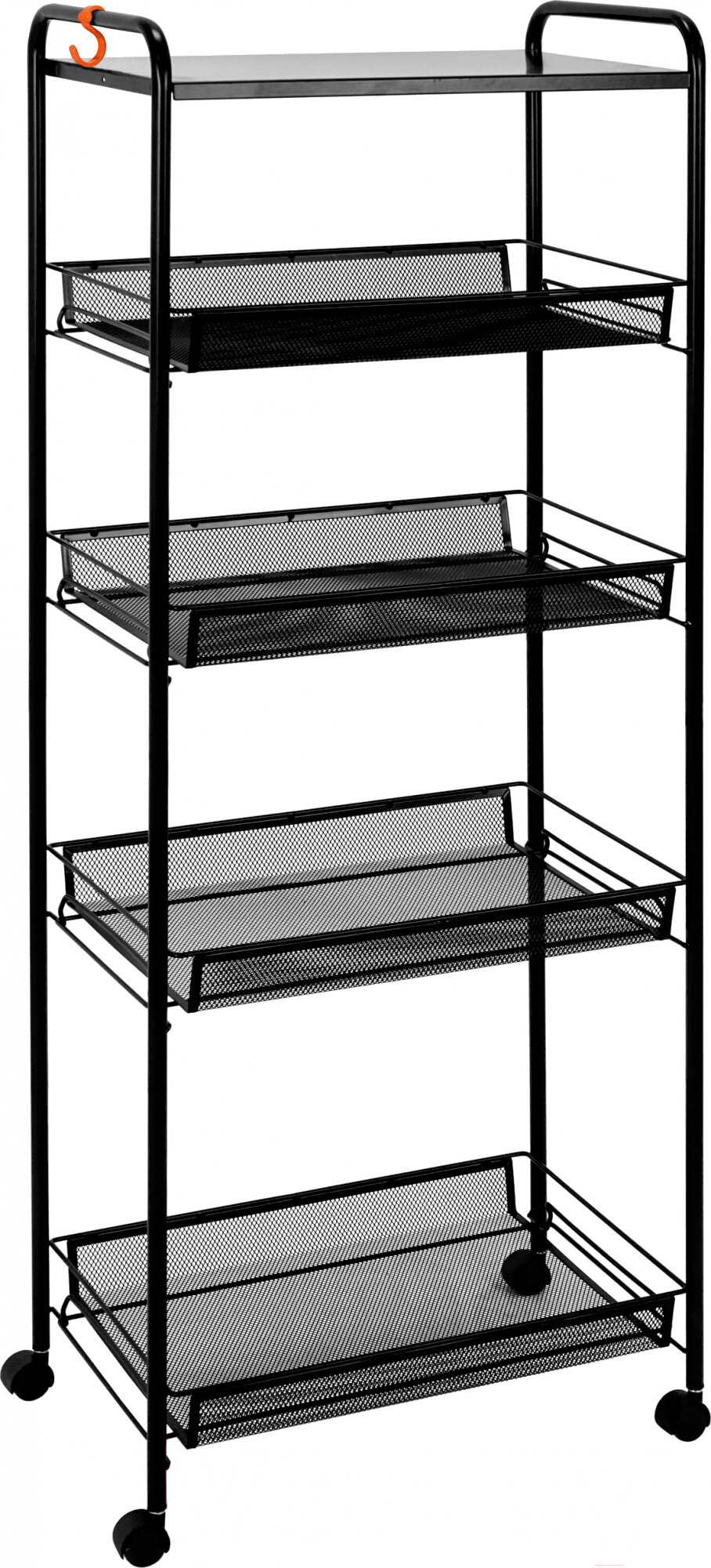 Этажерка для ванной на колесикахЛадья 35 КС черный Э 410