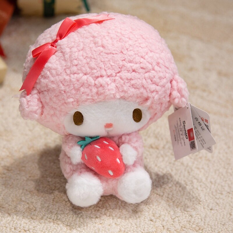 Плюшевая подвеска с клубникой в стиле Sanrio Piano, 22 см, 190 г, аксессуар для сумок