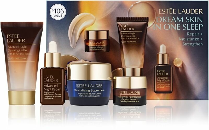 Estee Lauder Подарочный набор Starter Set Dream Skin in One Sleep гель для лица, сыворотка, крем и крем